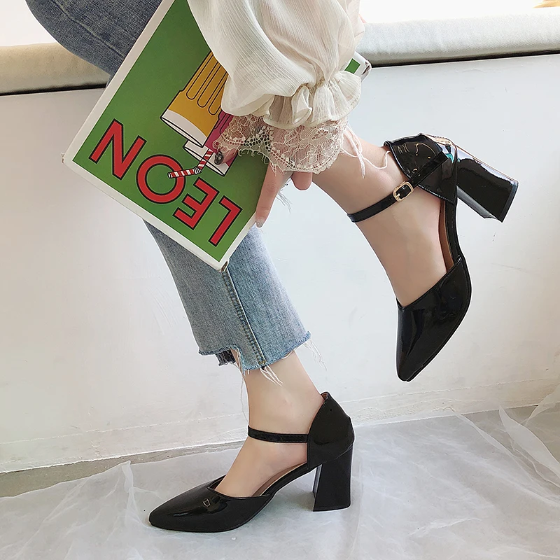 Новые весенние Для женщин обувь модные пикантные туфли на высоком каблуке с