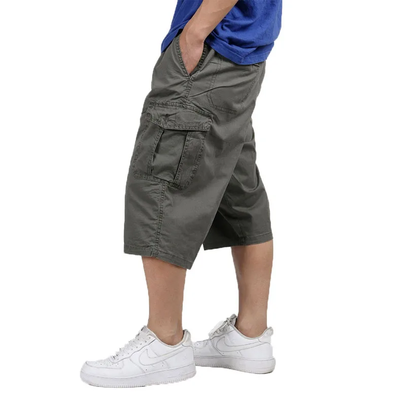 Plus Size 3XL 4XL 5XL 6XL Men's Loose Style Summer Dress Solid Color Shorts Fashion Big for Man 46 | Мужская одежда