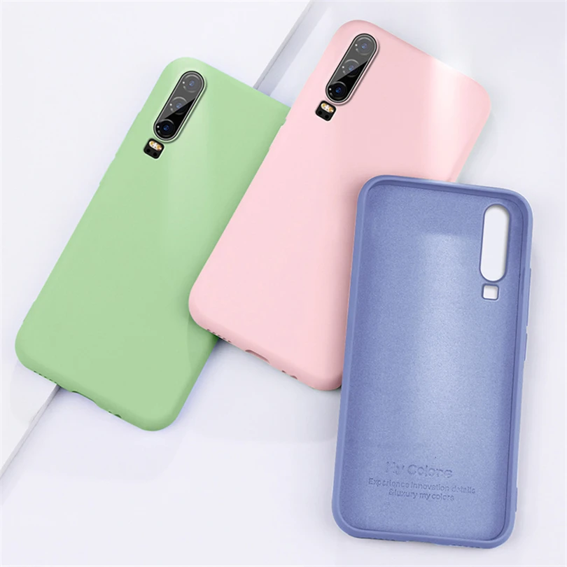 Чехол для Huawei Nova 3 4 3e 4e 3i мягкие чехлы из жидкого силикона противоударный