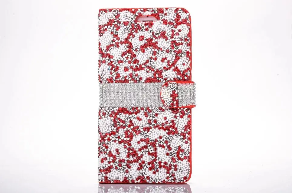 Желе алмаз магнитного притяжения PU кожаный бумажник чехол с карт памяти для iPhone 7