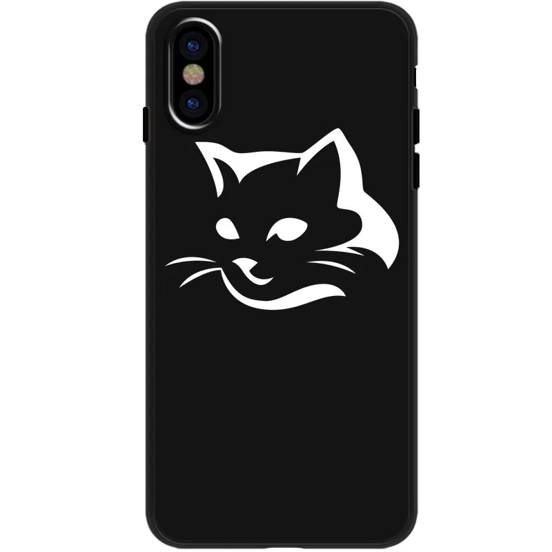 Милый чехол для телефона с абстрактным рисунком кота iphone X XS чехлы MAX XR 6 6S 7 8 plus
