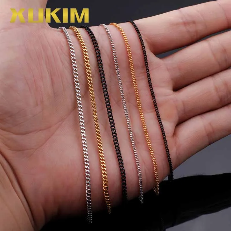 Ювелирные изделия XCN224 Xukim цепочка из титановой стали золотого цвета для мужчин