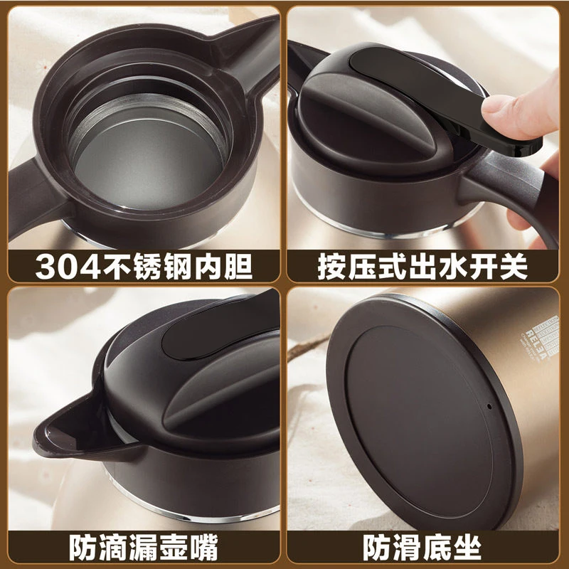 

high quality large household jug stainless steel vacuum double layer hot cold flask tea coffee water kettle Insulated bottle
