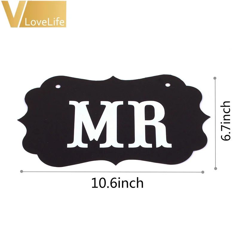 Свадебные Photobooth Реквизит Гирлянда высокое качество баннера картона MR MRS реквизит