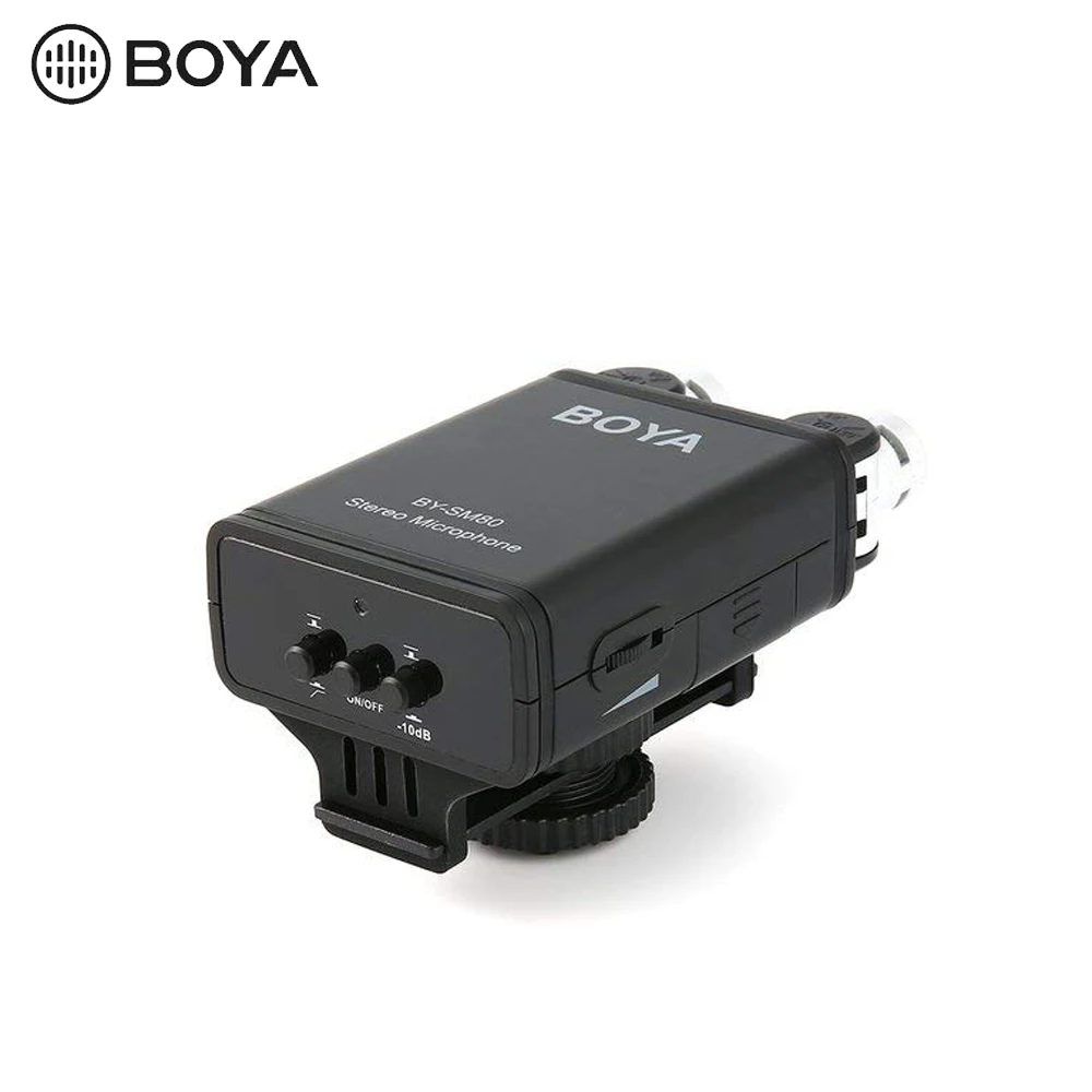 BOYA BY-SM80 стерео видео микрофон с лобовым стеклом для Canon для Nikon для sony DSLR камера видеокамера с микрофоном