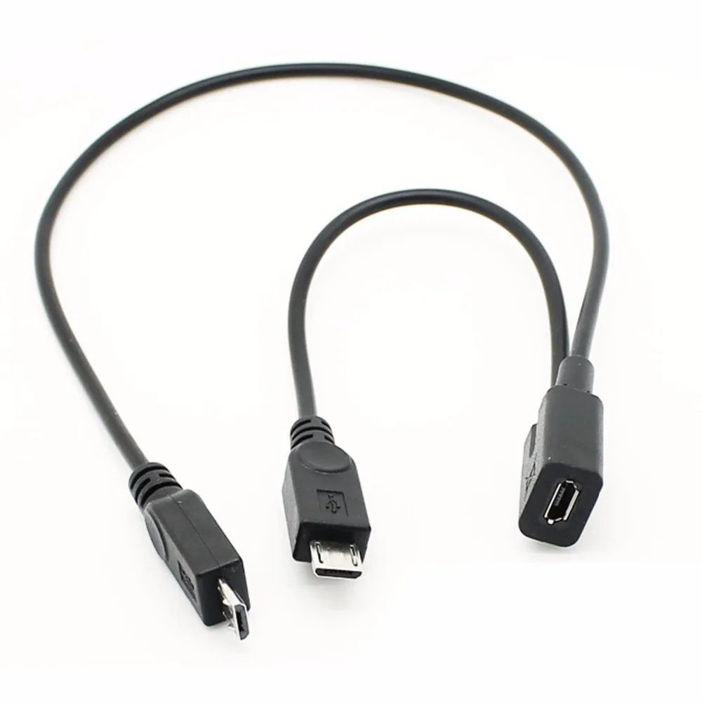 Новый Micro USB Женский к 2 сплиттер папа удлинитель зарядный кабель для Galaxy S3 S4