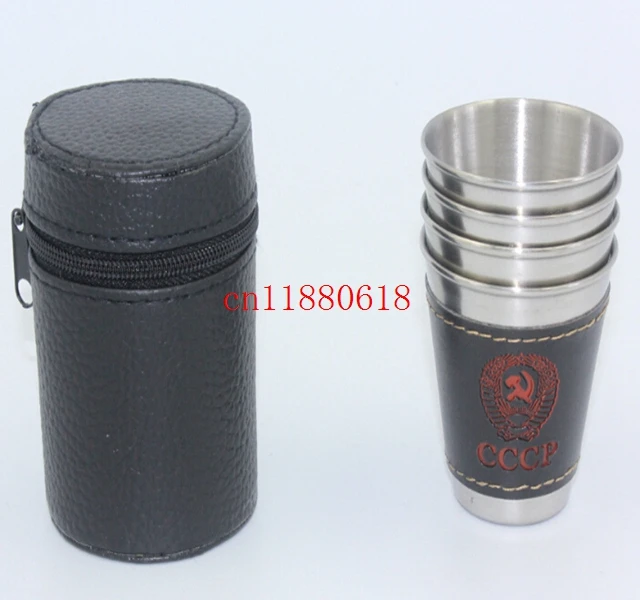 Бесплатная доставка 4 шт./компл. 70 мл Набор чашек из нержавеющей стали чашки вина