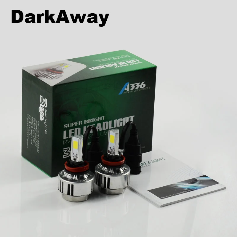 72 Вт автомобиля H7 LED Фары для лампы H8 H9 9005 9006 HB4 HB3 головной свет фар 6600lm H11 авто 360