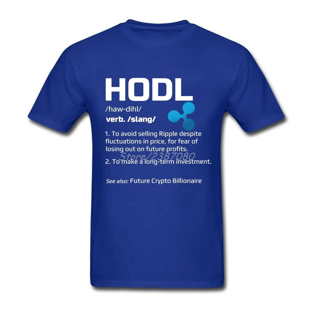 HODL определение пульсация футболки с надписями Big Размеры короткими рукавами