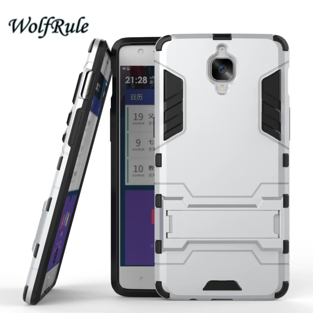 WolfRule Anti-knock Case OnePlus 3 Cover Soft Silicone + Slim Plastic For Oneplus 3T Three Holder Stand Capa | Мобильные телефоны и