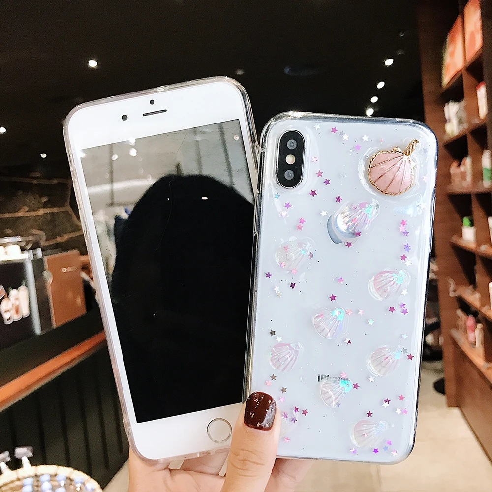 Ascromy для iPhone 8 plus Мягкий силиконовый чехол TPU роскошный бренд блеск 3D Капа 7 Plus 6 S X