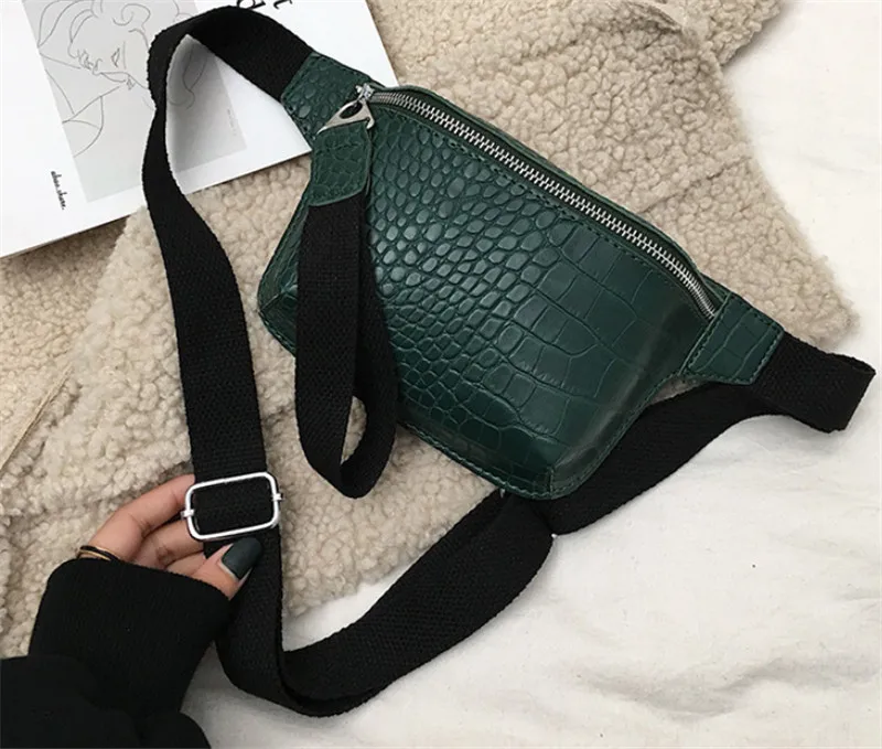 Dark Green New Women Waist Bag Lovely Leather Ladies Crossbody Messenger Bag Fashion Style Shoulder Bags Handbags Fanny Bum Belt Bag - Цвет: Dark Green