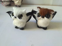 cute owl mini 8x7cm hard model polyethylene furs spreading wings owl handicraft home decoration toy s1746