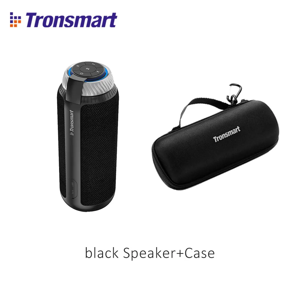 Tronsmart T6 Портативный беспроводной Bluetooth динамик мини динамик s USB подарок l Колонка сабвуфер Саундбар аудио приемник AUX большой мощности - Цвет: Black Add Case