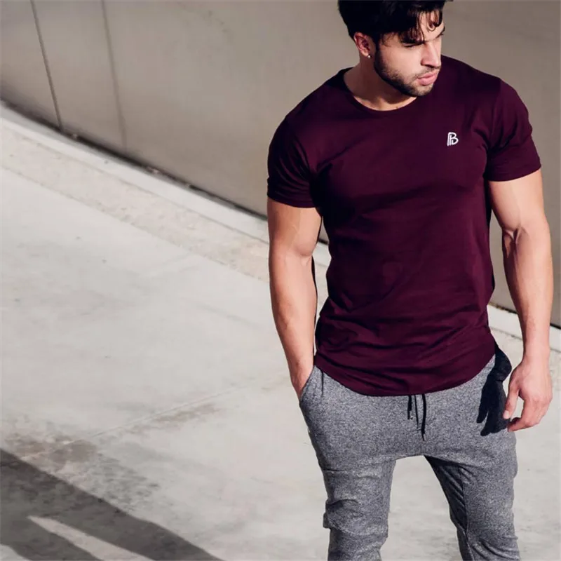 Мужская рубашка для бега спортивный топ Винтажная футболка с коротким рукавом