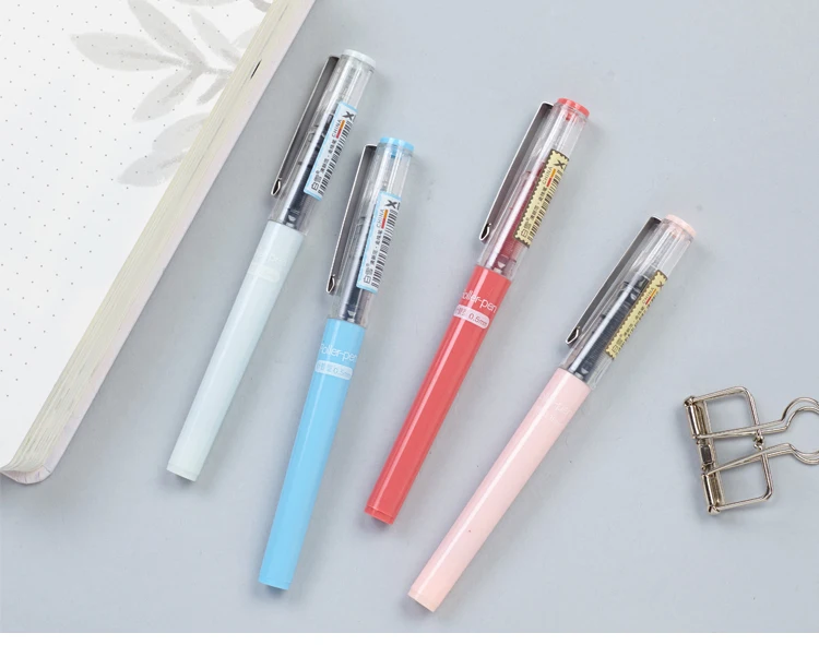 Free ink roller pen 0.5mm needle or bullet tip dye base 12pcs dozen box refillable writing | Канцтовары для офиса и дома