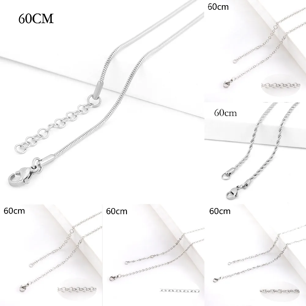 7 Style Trendy Women and Men Snake Necklace Chain 60cm Chokers Stainless Steel Necklaces For High Quality Silver Color Jewelry | Украшения