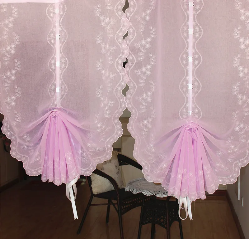 Романтические фиолетовые вышитые занавески с воздушными шарами вуаль шторы