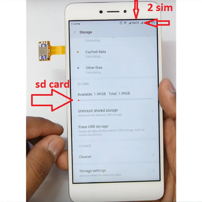 Гибридный двойной адаптер для двух SIM-карт Micro SD удлинитель 2 Nano Mini Xiaomi Redmi телефона
