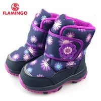 flamingo winter waterproof wool warm high quality kids shoes anti slip snow boots for girl size 22 27 free shipping 82m qk 0918