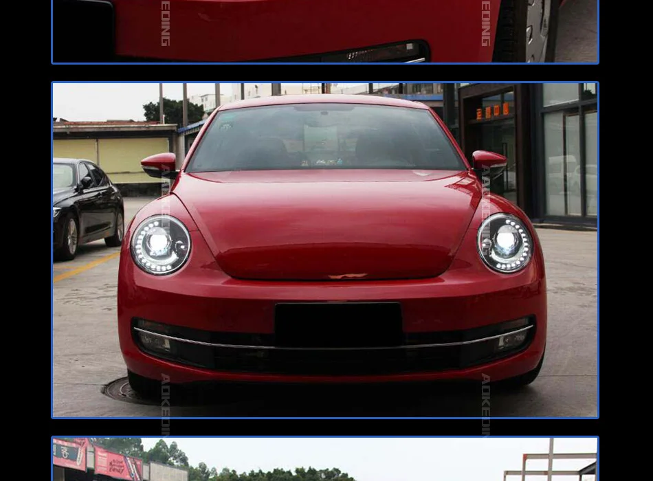 AKD тюнинг Автомобильные фары для VW Beetle светодиодные фары DRL ходовые огни Биксеноновые Противотуманные фары ангельские глаза Авто уровни