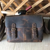 genuine leather messenger bag for men real leather 13 inches laptop bag shoulder briefcase handbag male flap casual tote satchel