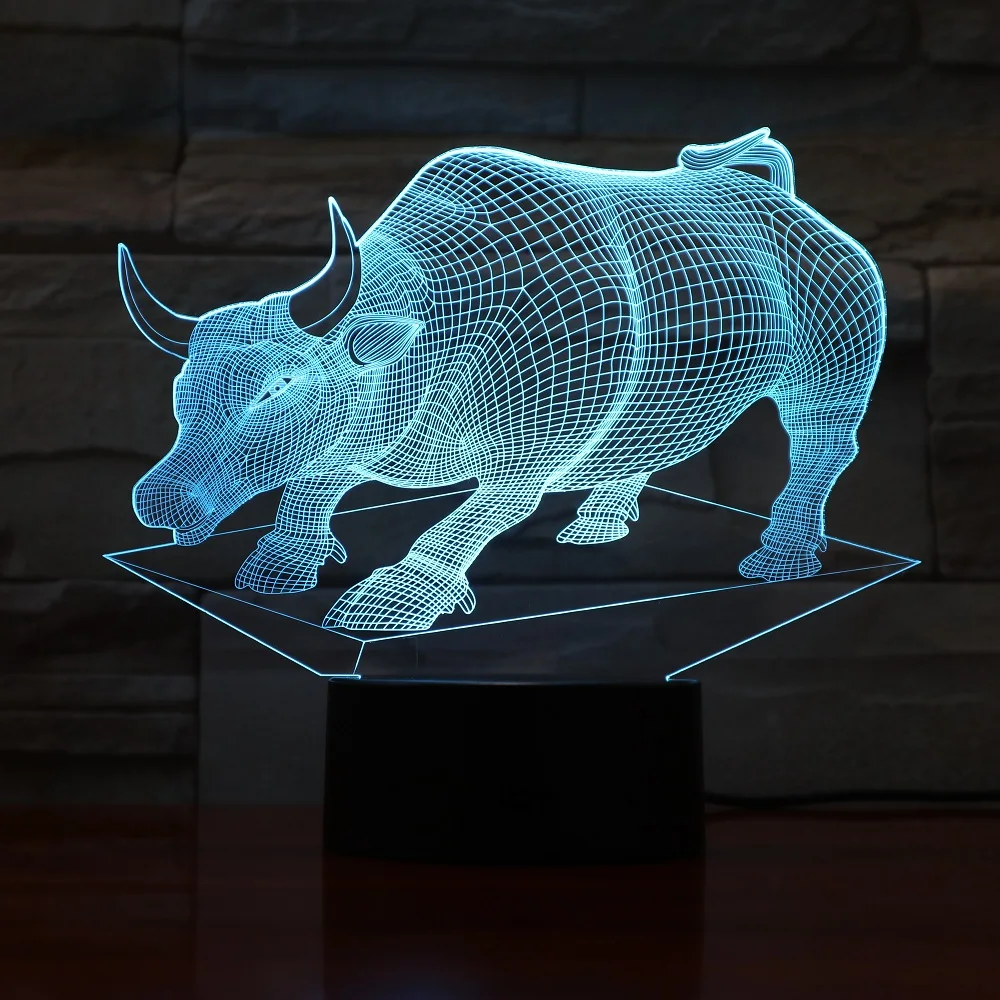 3D Акриловый светодиодный ночник с сенсорным управлением сменный сенсорный