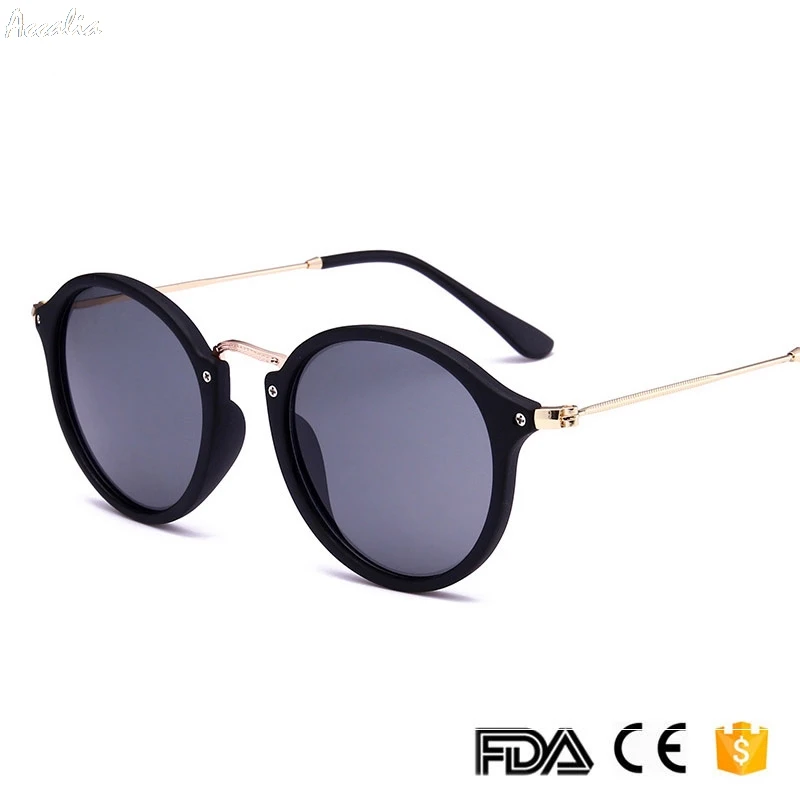 2018 новое поступление круглые солнцезащитные очки в стиле ретро розовый Для