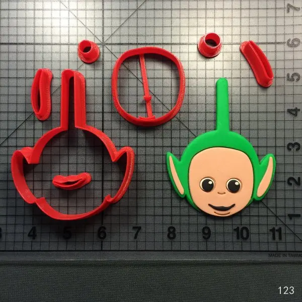Милый мультфильм программа Teletubbies персонаж печенья Cutter на заказ 3D Печатный PLA пресс для печенья резак набор печенья формы - Цвет: dipsy 5 inch
