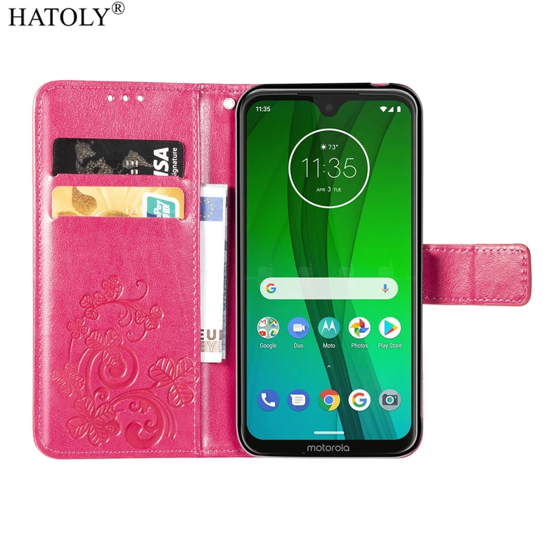 For Cover Motorola Moto G7 Power Case Flip Leather for Wallet Soft USA Version | Мобильные телефоны и аксессуары