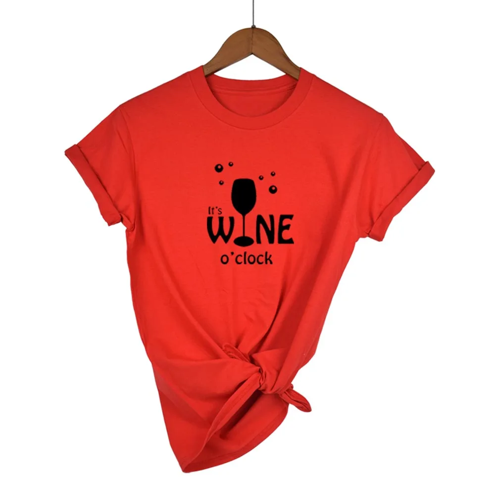 Женские топы с надписью It WINE hours повседневные хлопковые хипстерские Забавные