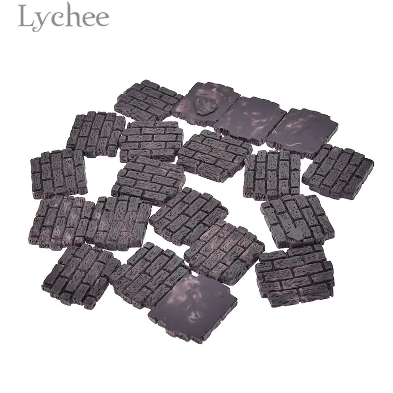 Lychee Life 20 шт./30 шт. настенный кирпич Миниатюрные Мини кирпичи для украшения сада