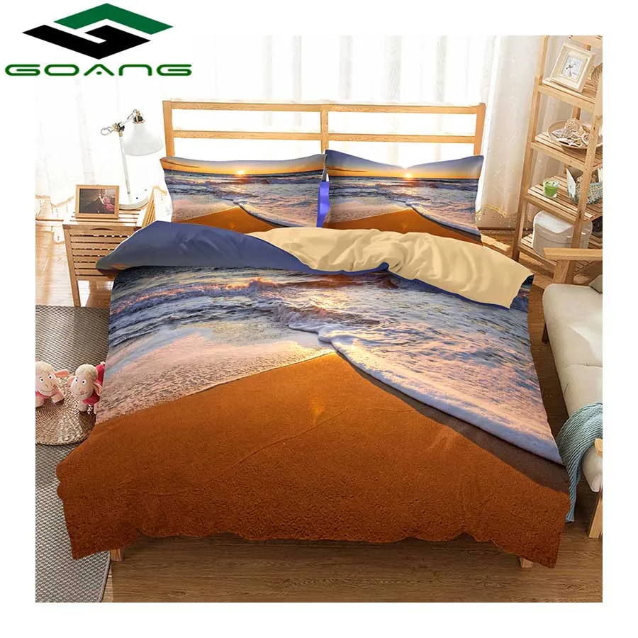 GOANG 3d bedding set setting sun scenery bed linen duvet cover bed cover set pillow case twin bedding set luxury home textile