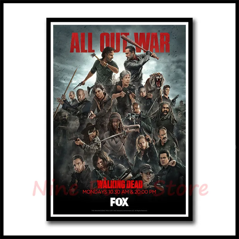 The Walking Dead Сезон 8 классический фильм белая бумага с покрытием фильм плакаты настенные картины для гостиной Декор бескаркасные