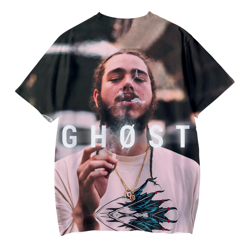 Post Malone/Модная Детская футболка с 3D принтом; Уличная Повседневная футболка с короткими рукавами для мальчиков; коллекция года; Повседневная летняя футболка для детей