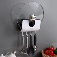 pot lid holder kitchen organizer cutting board spoon pan cover pot holder lid stand hooks storage kitchen thing pot cover rack