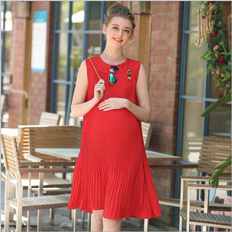 Maternity Shirts Clothes Fashion Pregnancy Dress for Pregnant Women Autumn Summer Chiffon Dresses Maid | Мать и ребенок