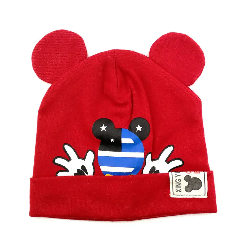 Red H061S Bnaturalwell/милые детские хлопковые шапки-бини, шапка для младенцев, вязаная шапка, подарок для новорожденных, шапка с рисунком из мультфильма, милые шапки для мальчиков и девочек H061S - Цвет: Red H061S