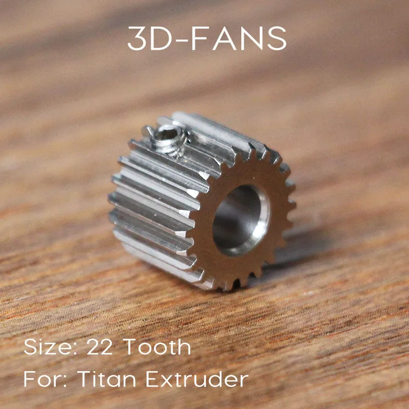 Шестерня экструдера E3D Titan 22 зуба нержавеющая сталь 0 5 шестерня для 3D принтера 1