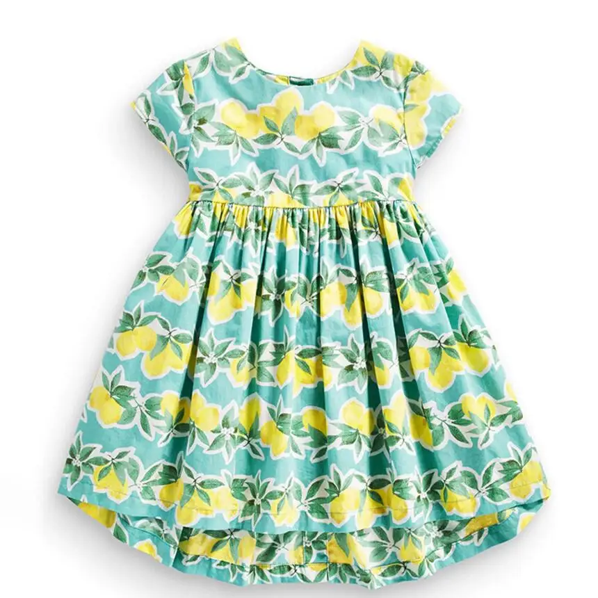 Little maven/Новинка г.; летняя одежда для маленьких девочек; Брендовое платье; Детские хлопковые платья с короткими рукавами и цветочным принтом