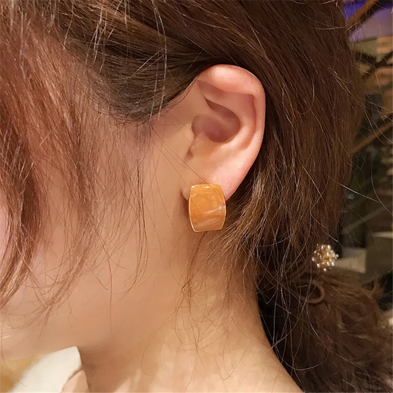 Эффектные женские вечные серьги Tide Модные металлические для девушек тонкой