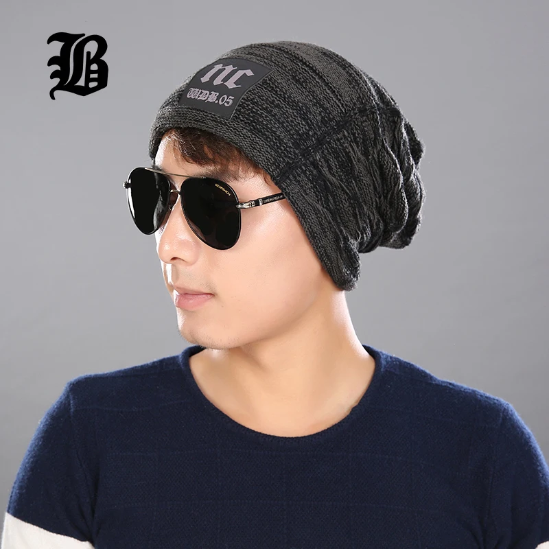 

[FLB] Male Cap Men Beanie Caps Boys Winter Hats For Man Knitted Beanies Hat Stripes Gorra Color Bonnet Bone Caps Man'S And Women