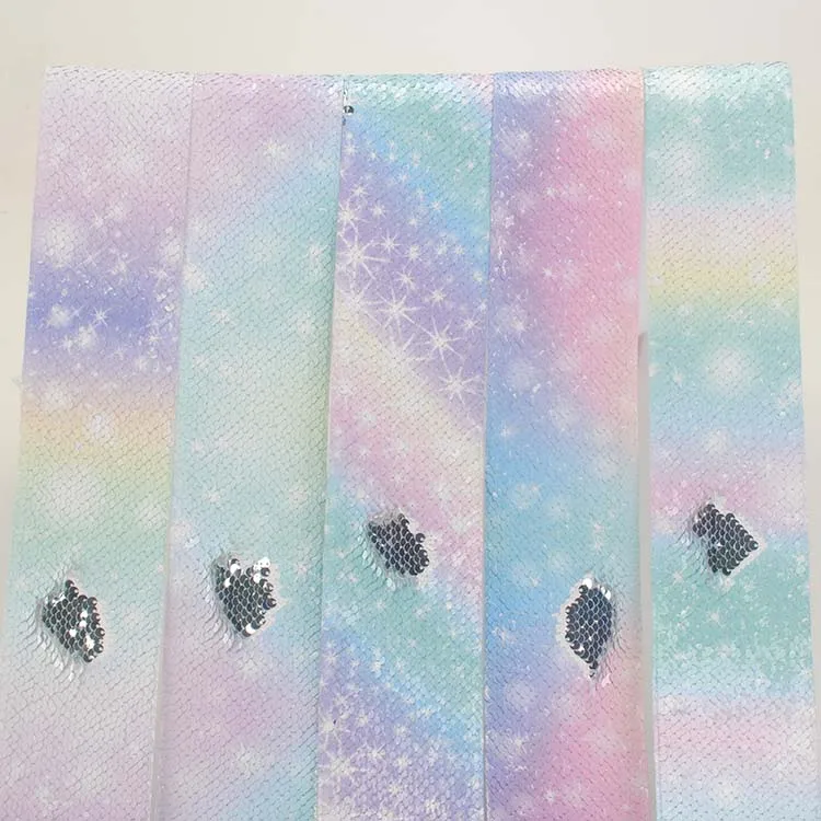 Новые 2 ярдов 3 &quot75 мм Постепенное Изменение блесток ленты печатных красочные