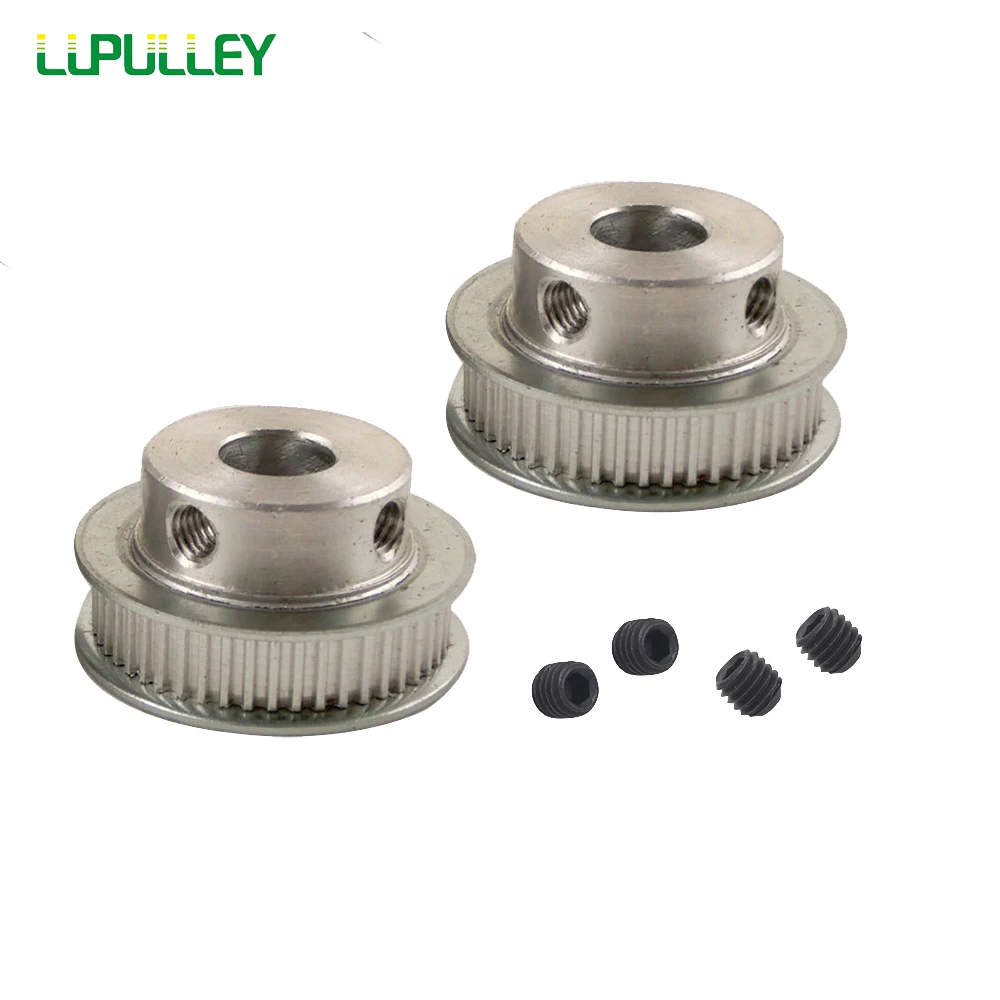 LUPULLEY 2PC MXL 30T Timing pulley Bore 5/6/6.35/7/8/10/12mm Synchronous Wheel Pulley Belt width 7mm Aluminum Motor Belt  Pulley
