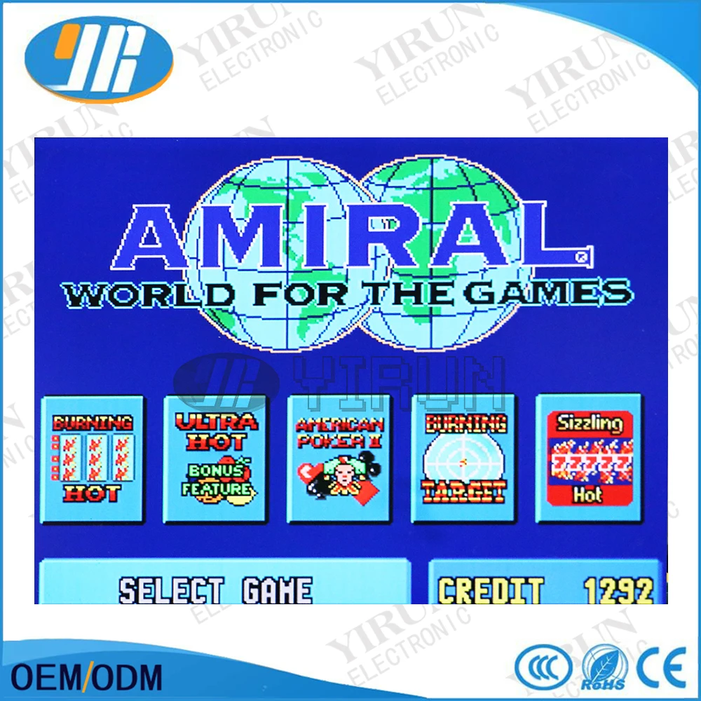 

ГОРЯЧАЯ ТОЧКА AMIRAL 5 в 1 игровой автомат борад казино игра pcb платы CGA to VGA доска