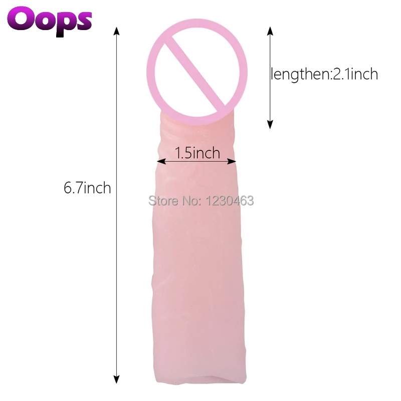 Многоразовый Расширенный мягкий силиконовый пенис с рукавом УВЕЛИЧЕНИЕ ЧЛЕНА