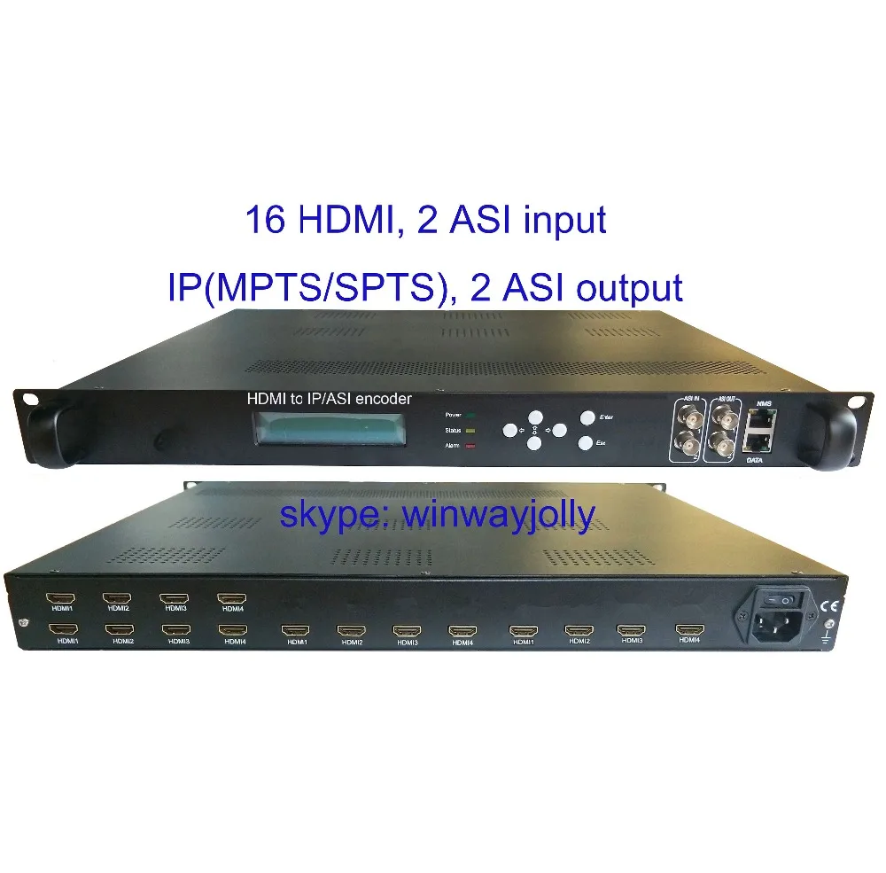 16 HDMI в IP/Φ 1080P Multi кодировщик ASI вход и выход IP/ASI IP каналов|Теле- радиовещательное