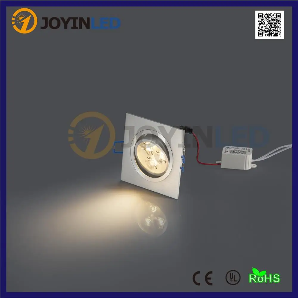 

Free shipping 10pcs 3x2W 6W bush silver recessed led Ceiling downlight Square