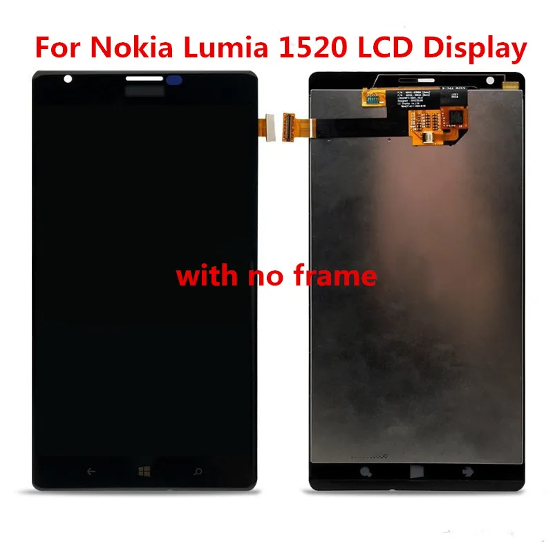 Для Nokia Lumia 1520 6 0 &quotЖК дисплей сенсорный дигитайзер сборка с рамкой запасная часть