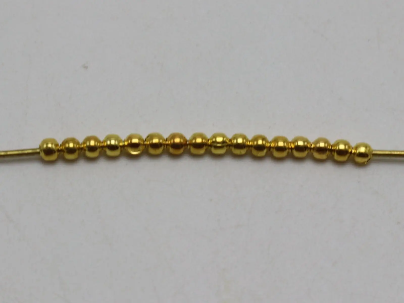 2000 Golden Plated Metal Small Round Beads 2.4mm Smooth Ball Spacer Jewelry
